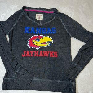 Women’s Kansas University Jayhawks gray sweatshirt Wishbone size XLarge